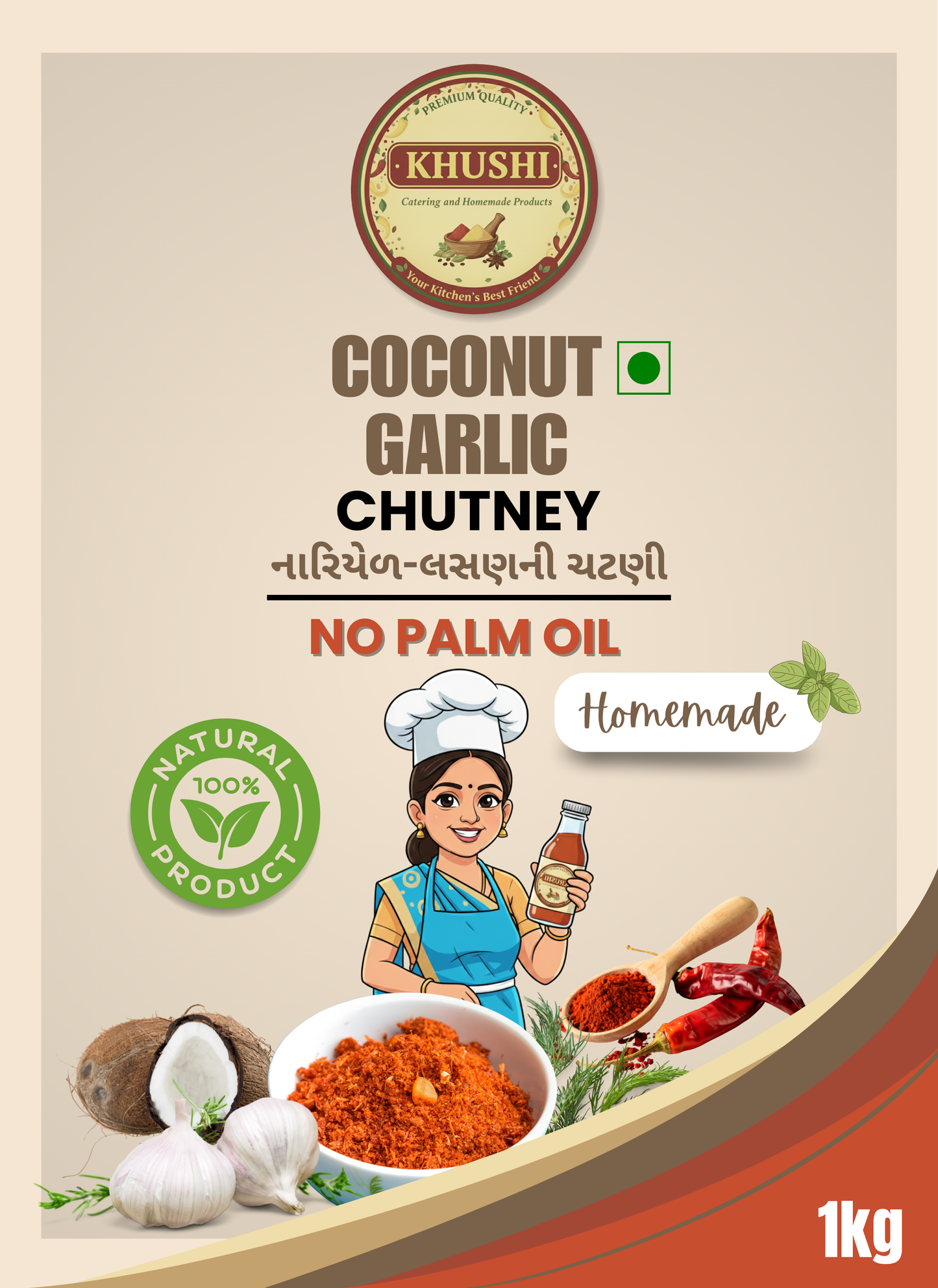Coconut Garlic chutney