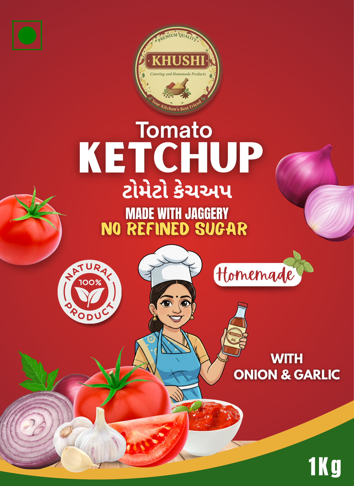 Tomato onion & garlic sauce